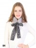 Plush Scarf W/ Leopard Silk Ribbon
